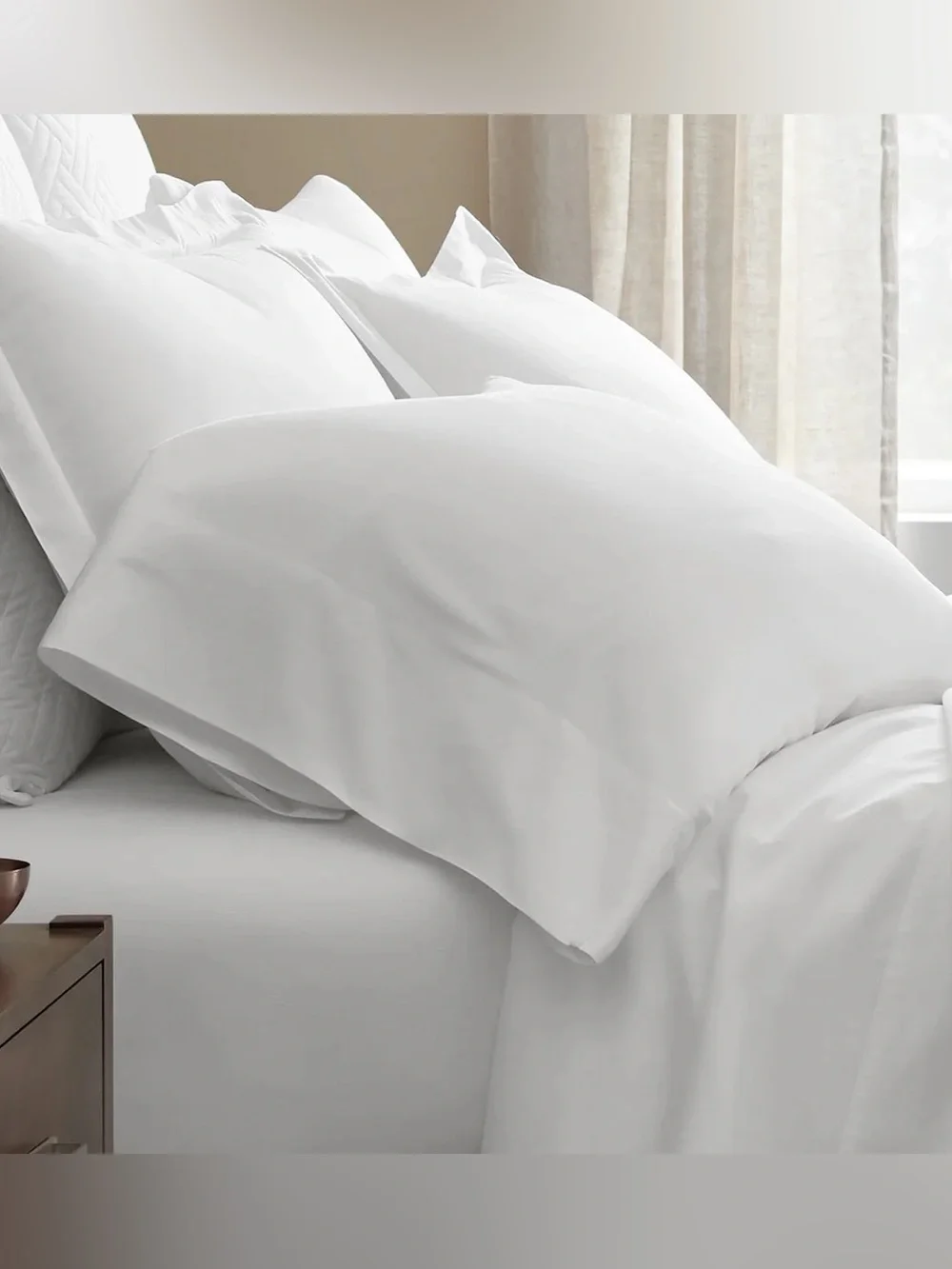 New 2 KING zippered Boll & branch signature fabric  Classic White Pillowcase